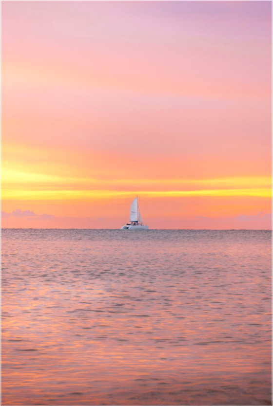 Main image Pinky Sunset Sailboat