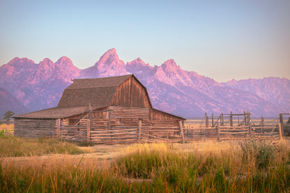 Tetons Barn Sunrise