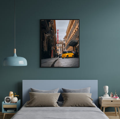 Yellow Car in Rome