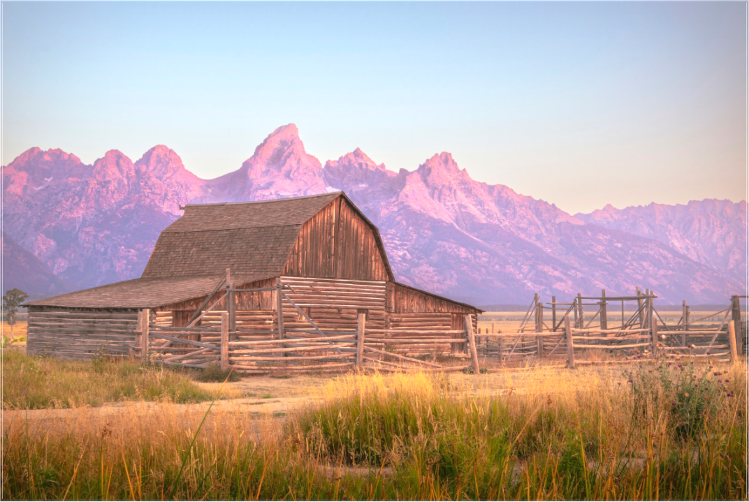 Main image Tetons Barn Sunrise